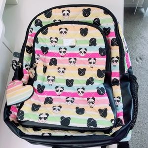 Betsey Johnson Luv Panda Face Backpack Quilted